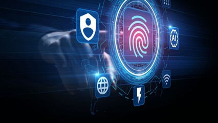 Biometric Fingerprint Authentication with AI Cybersecurity Interface