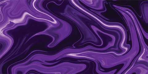 Obraz premium Bold Purple Liquid Marble Pattern with High Contrast Swirls and Modern Abstract Backdrop