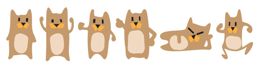 The Bear drawing cartoon style for sticker or stamp concept © Asmans