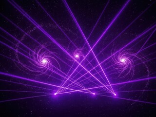 Fototapeta premium Purple laser show with swirling patterns