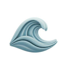 Ethereal blue wave cresting against black background