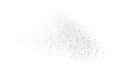 Shimmering Silver Particles Explosion Isolated on Transparent Background, Ultra High Resolution