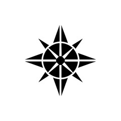 Fototapeta premium Abstract compass logo with four equal arms in clean flat design On white Background Vector illustration