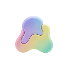 Vibrant colorful liquid shapes on black background