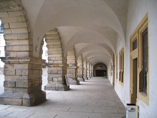 Obraz premium Arkaden auf Schloss Friedenstein in Gotha