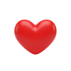 Shiny red heart symbol on black background for love and care concepts