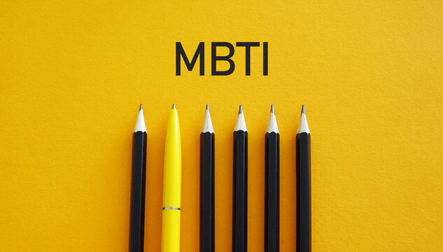 Myers Briggs Type Indicator MBTI is shown using the text as psychological concept