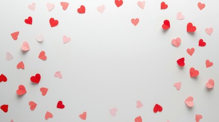 Scattered hearts frame