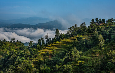Beautiful mountain landscape of Nepal 