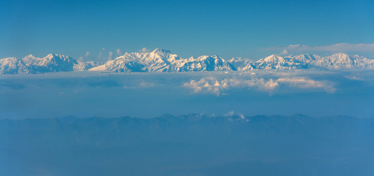 Beautiful Himalayan snow mountain landscape of Nepal 