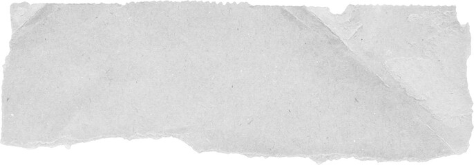 White ripped recycle craft paper torn edges strips isolated on black background