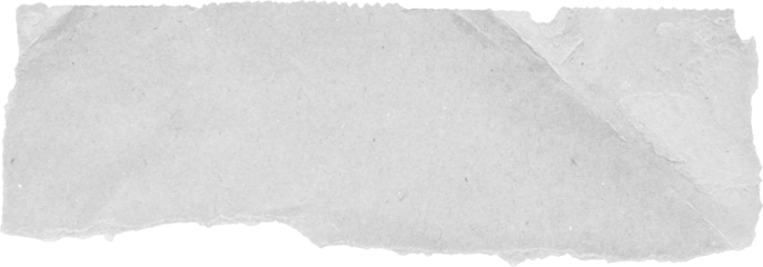 White ripped recycle craft paper torn edges strips isolated on black background