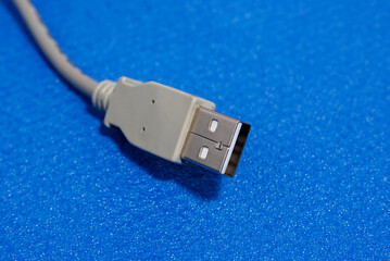 usb connector on a blue background