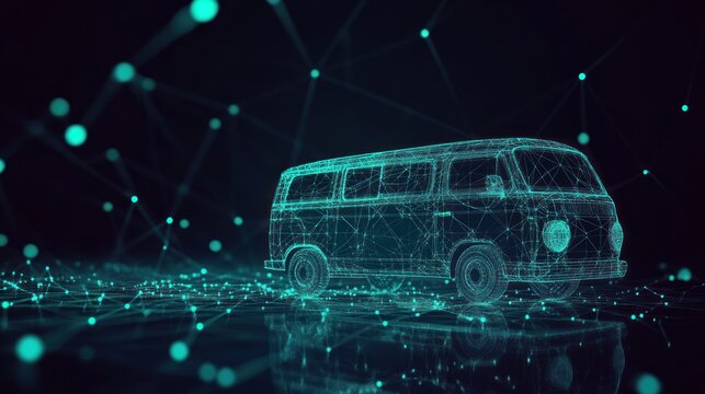Futuristic Van - Powered by Adobe