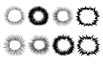 Abstract Starburst Explosions on Dark Background