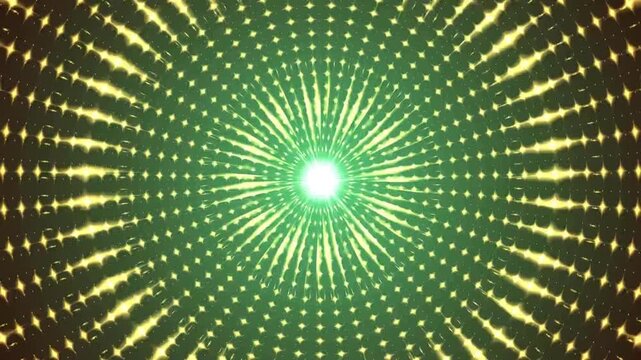Cool green particle lines, rotating and gathering, stage background can be cycled