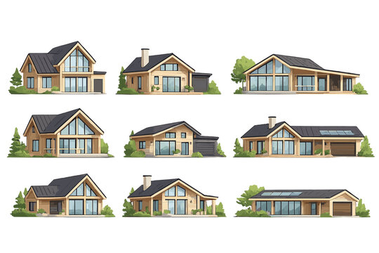 Collection of Modern Wood Houses with Large Windows