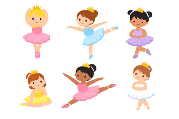 Cute ballet dancers performing on stage © Alan