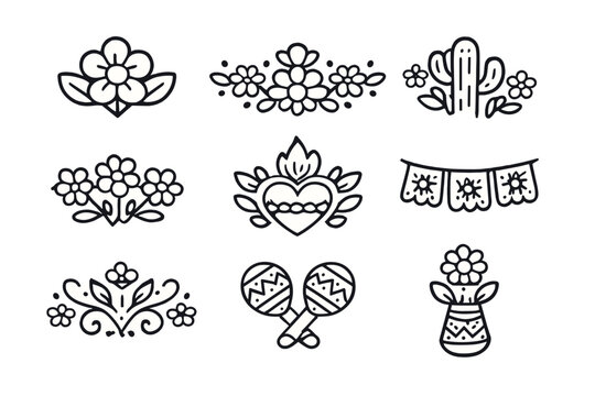 Mexican cultural icons collection