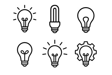 Naklejka premium Lightbulb Icons