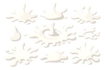 Abstract milk splashes and droplets