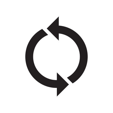 Counterwise arrow icon symbol, Undo sign vector template