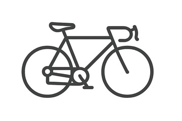 Obraz premium Line art bicycle on a gray background