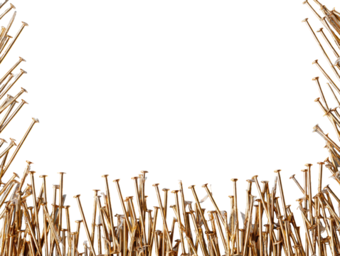 Frame of Golden Nails - Powered by Adobe