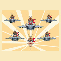 Monkey king or sun wukong figure vector illustration. EPS 10.