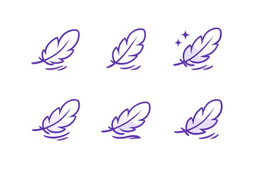 Obraz premium Feather Icons with Soft Glow