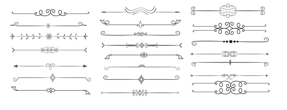 page divider and design elements set of various simple 