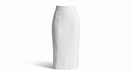 Simple white skirt displayed against a plain background with no additional items present