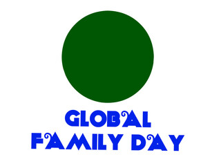 Global family day, january 1. Vector template for banner, greeting card, poster of world family day. Global family day vector illustration.