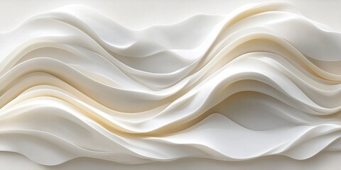 Obraz premium Minimalist Modern Flowing Surface Texture with White Seamless Waves for Contemporary Art Design