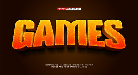 Games 3D Editable Text Effect