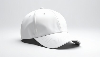Fototapeta premium White cap placed on a light surface with clear focus and no distractions around during a simple setup
