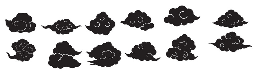 Fototapeta premium eastern chinese cloud silhouette 
