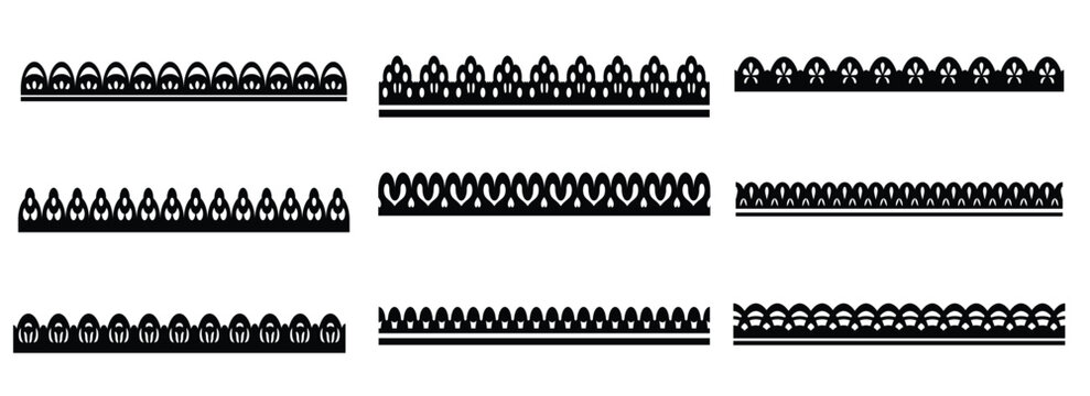scallop lace edge frames borders dividers set