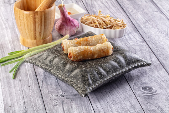 Vietnamese traditional nem roll with meat