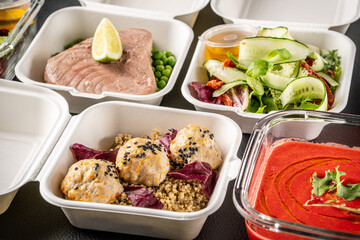 Healthy Meal Prep With Tuna And Vegetables