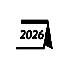 Paper Calendar Single Solid Icon Representing Dates and Organization Vector illustration