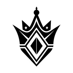 Royal Inspired Luxury Logo with Abstract Crown Influence and Elegant Design Vector illustration