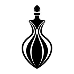 Elite Perfume Brand Logo with Soft Sensual Curves and Sophisticated Style Vector illustration