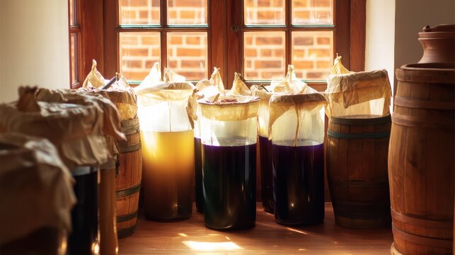  Vinegar concept focused on traditional methods and artisanal production.