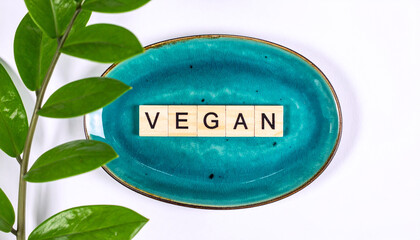 Vegan Lifestyle Plant Based Food Choice Minimal Concept