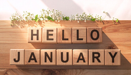 Hello January Gentle Reset New Year Slow Living Concept