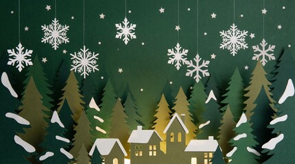 winter landscape with house