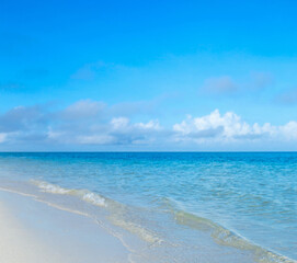 Beautiful sky and blue sea