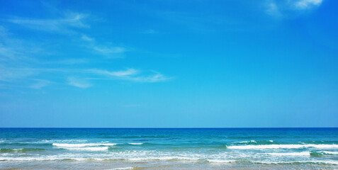 Beautiful sky and blue sea