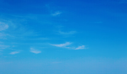 White clouds in blue sky